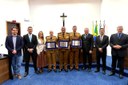 Legislativo concede Títulos de Cidadania Honorária de Irati ao Coronel Joas Marcos Carneiro Lins, ao Major Marcio Verner Nogueira e ao Tenente Luiz Thiago Carli